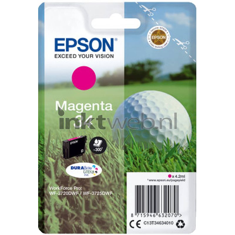 Foto van Epson 34 magenta cartridge