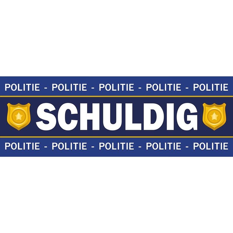 Foto van 10 x verkleed schuldig sticker politie boeven outfit - verkleedattributen