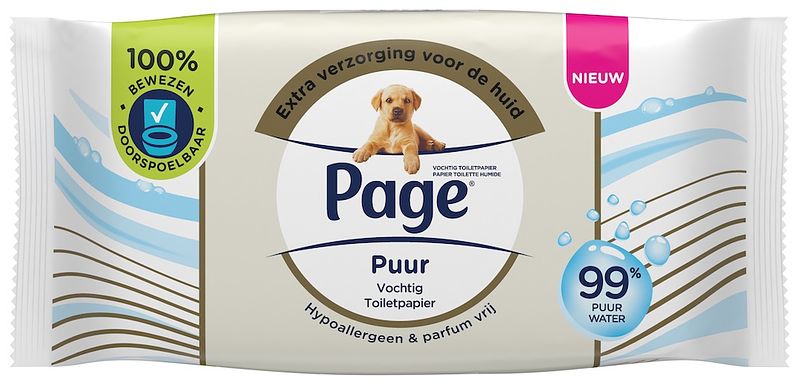 Foto van Page puur vochtig toiletpapier