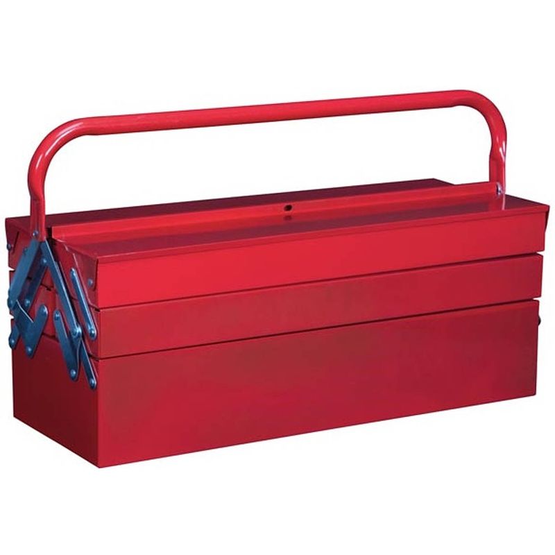 Foto van Toolland verdeelkoffer 53 x 20 x 20 cm staal rood