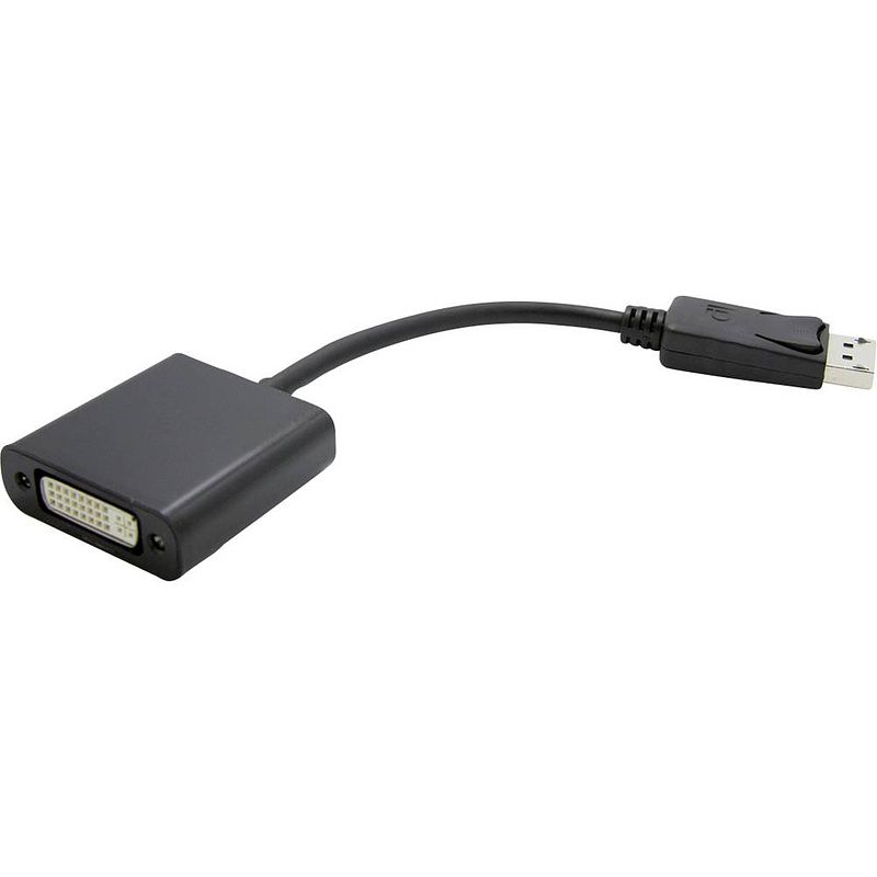 Foto van Value displayport / dvi adapterkabel displayport stekker, dvi-d 24+1-polige bus 0.15 m zwart 12.99.3133 displayport-kabel