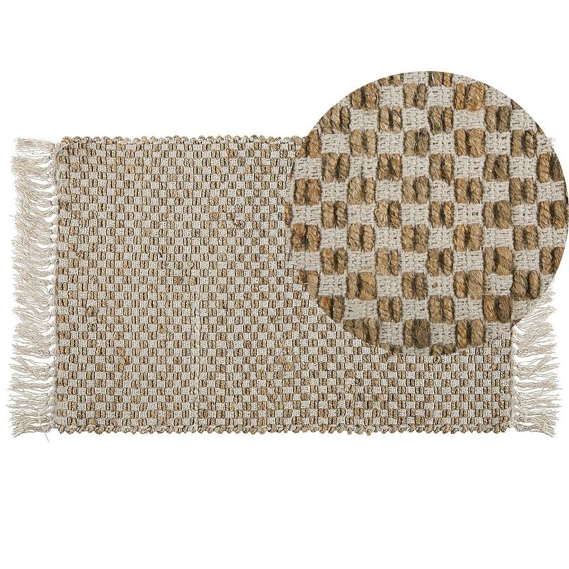 Foto van Beliani zerdali - vloerkleed-beige-jute