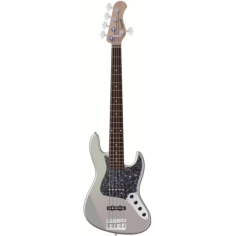 Foto van Sadowsky metroexpress vintage j/j bass morado solid silver sparkle 5-snarige elektrische basgitaar