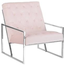 Foto van Beliani harstad - fauteuil-roze-fluweel