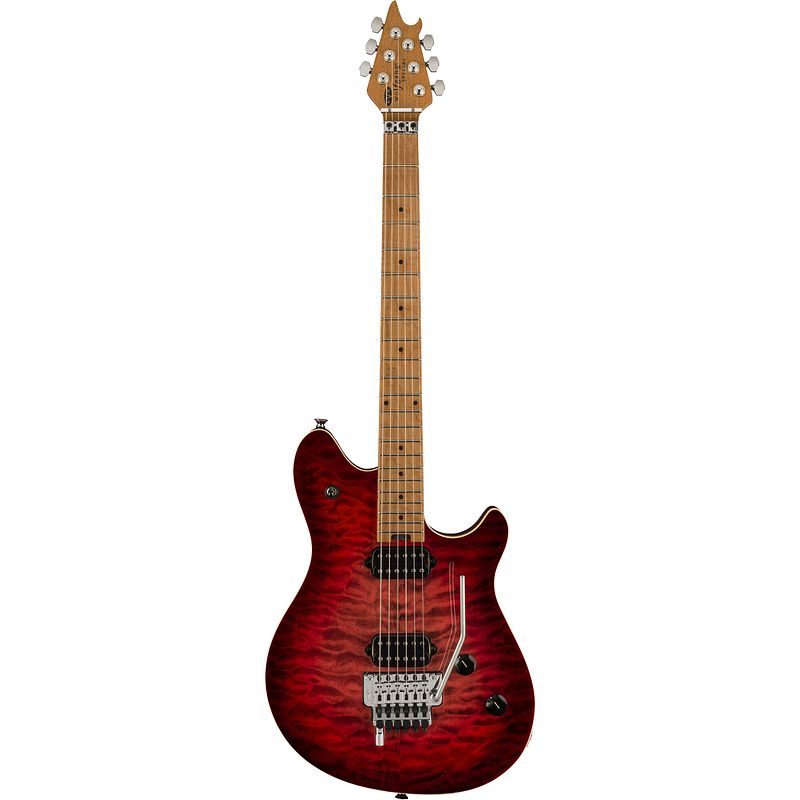 Foto van Evh wolfgang special qm baked maple sangria elektrische gitaar