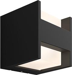 Foto van Philips lighting hue led-wandspot 871951438278700 hue white fuzo wandleuchte quadratisch oben/unten schwarz 1150lm led vast ingebouwd 15 w