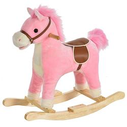 Foto van Hobbeldier - hobbelpaard - paarden - speelgoed voor 36-72 maanden - 65l x 32,5w x 61h cm - roze