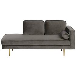 Foto van Beliani miramas - chaise longue-grijs-fluweel