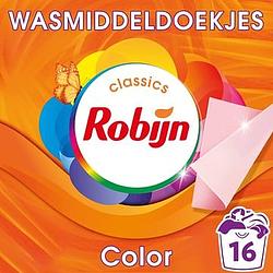 Foto van 1+1 gratis | robijn classics wasmiddeldoekjes color 16 wasstrips aanbieding bij jumbo