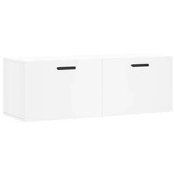 Foto van The living store wandkast - wandgemonteerd - 100x36.5x35 cm - wit