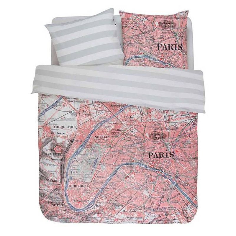 Foto van Covers & co dekbedovertrek paris citymap - multi - lits-jumeaux 240x200/220 cm