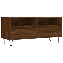 Foto van The living store tv-meubel - nvt - tv-meubels - 100x34.5x44.5 cm - bruineiken