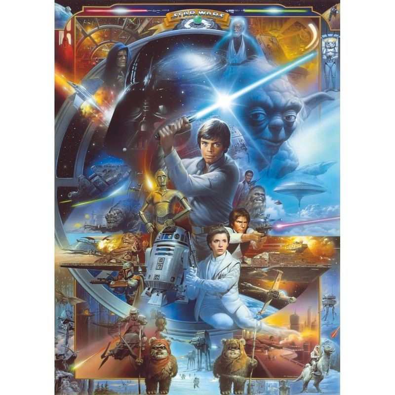 Foto van Komar star wars luke skywalker collage fotobehang 184x254cm 4-delen