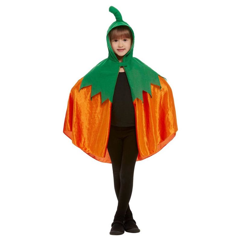 Foto van Halloween pompoen verkleed kostuum/cape voor kinderen - carnavalskostuums