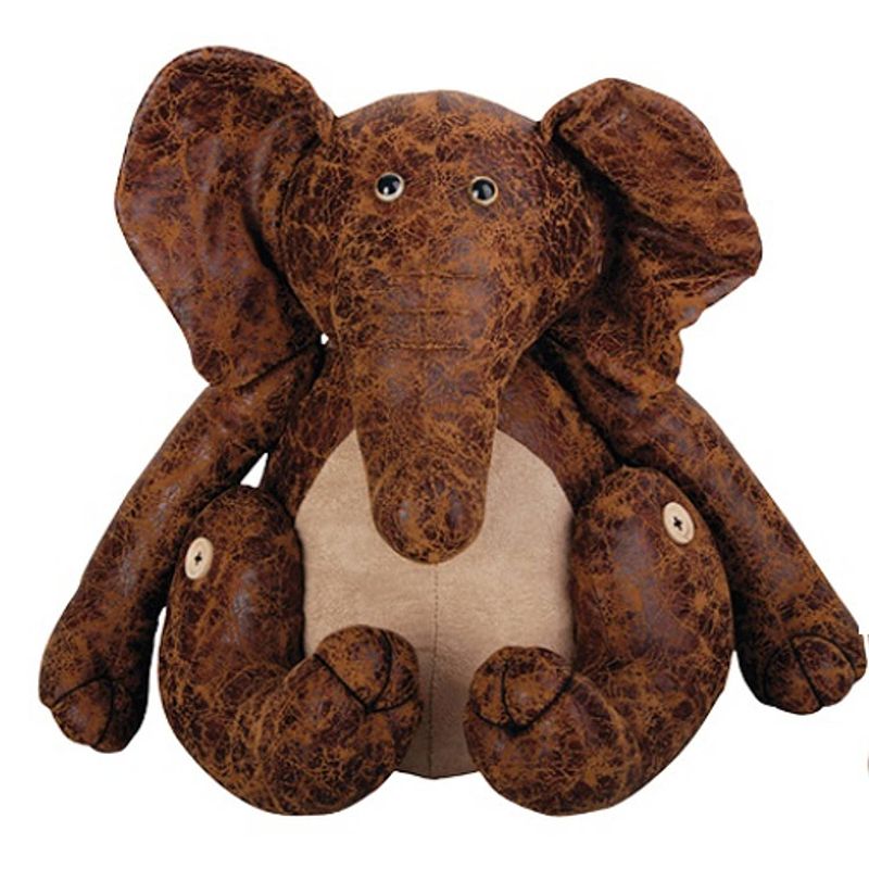 Foto van Esschert design deurstopper olifant 44 x 17 cm polyester bruin