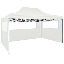 Foto van Vidaxl partytent met 3 zijwanden inklapbaar 3x4,5 m wit