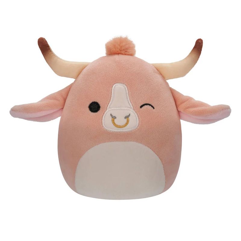 Foto van Squishmallows knuffel howland de perzikkleurige stier - 40 cm