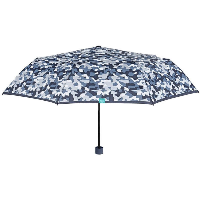 Foto van Perletti paraplu camouflage dames 97 cm microvezel blauw