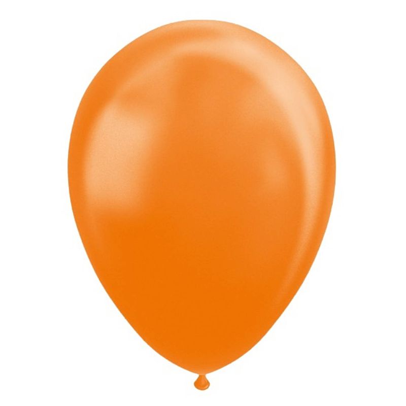 Foto van Wefiesta ballonnen parel 12 cm latex oranje 100 stuks