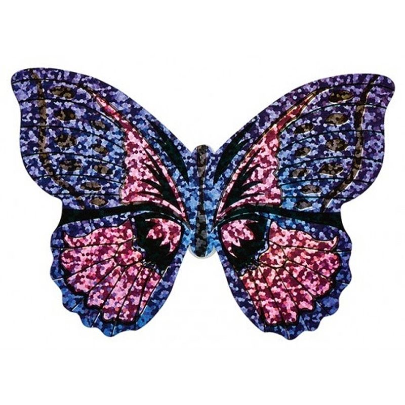 Foto van Moses mini-vlieger met touw vlinder 10 cm roze/paars