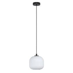 Foto van Eglo mantunalle - hanglamp - e27 - ø 20 cm - zwart