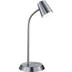 Foto van Led bureaulamp - tafelverlichting - trion narca - 4w - warm wit 3000k - rond - mat nikkel - aluminium