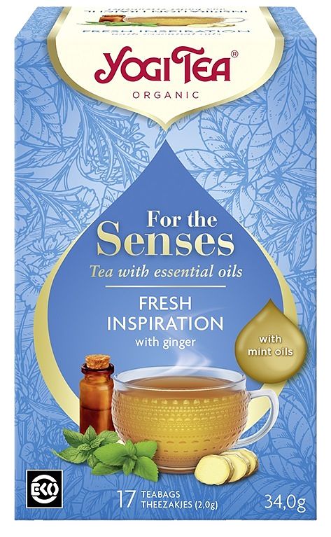 Foto van Yogi tea fresh inspiration ginger & mint oils