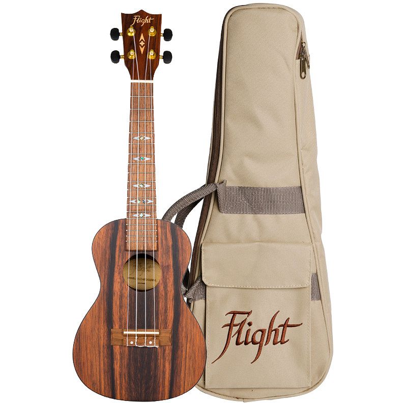 Foto van Flight supernatural series duc460 amara concert ukelele met gigbag