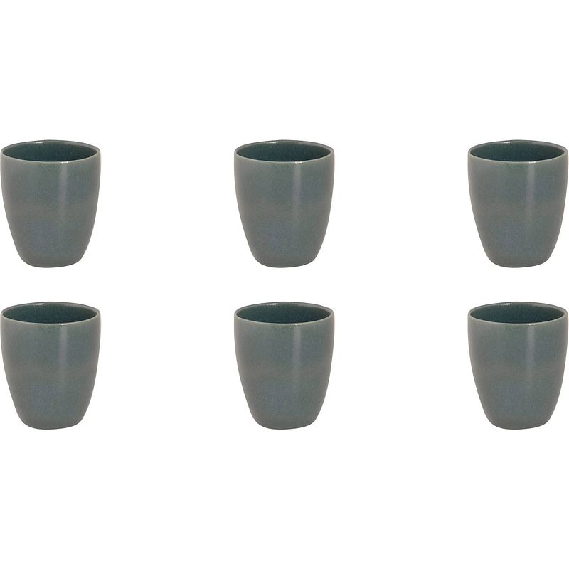 Foto van Mammoet beker spirit 30 cl groen stoneware 6 stuk(s)