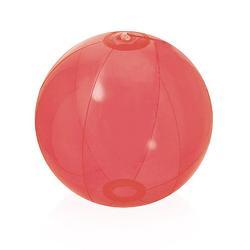 Foto van Opblaasbare strandbal beach fun plastic rood 28 cm - strandballen