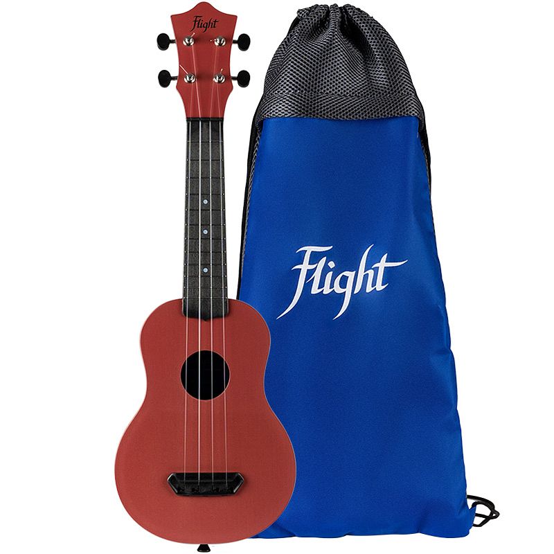 Foto van Flight ultra travel series uts-35 terracote kunststof sopraan ukelele met hoes