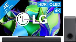 Foto van Lg oled48c34la (2023) + soundbar