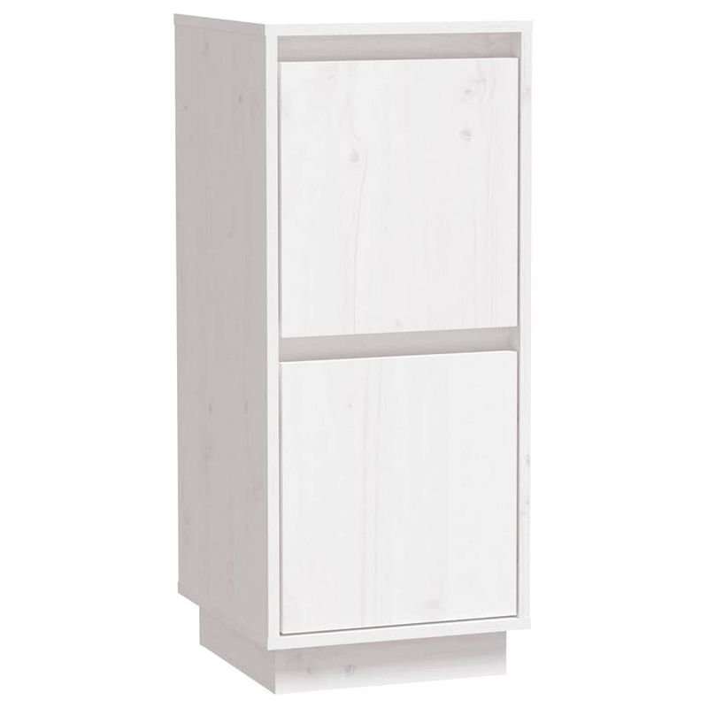 Foto van Vidaxl dressoir 31,5x34x75 cm massief grenenhout wit