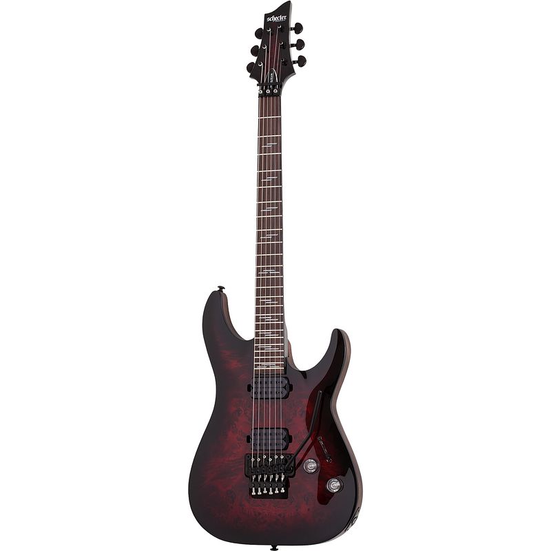 Foto van Schecter omen elite-6 fr black cherry burst elektrische gitaar