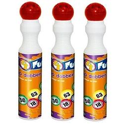 Foto van 3x bingostiften/bingomarkers rood 43 ml - markeerstiften