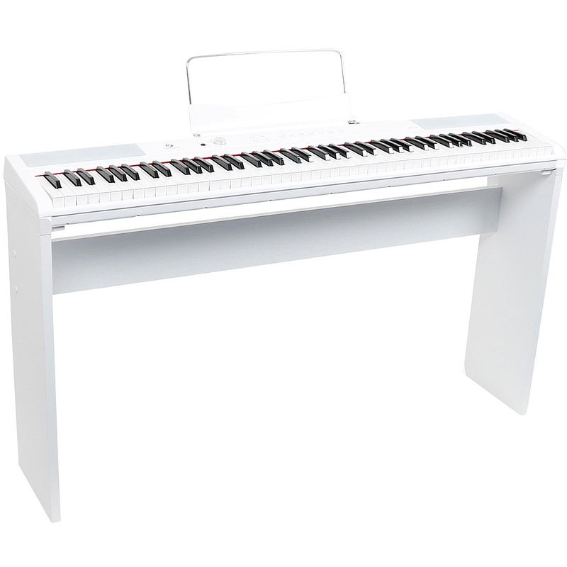 Foto van Fazley fsp-200-w digitale piano wit + onderstel wit