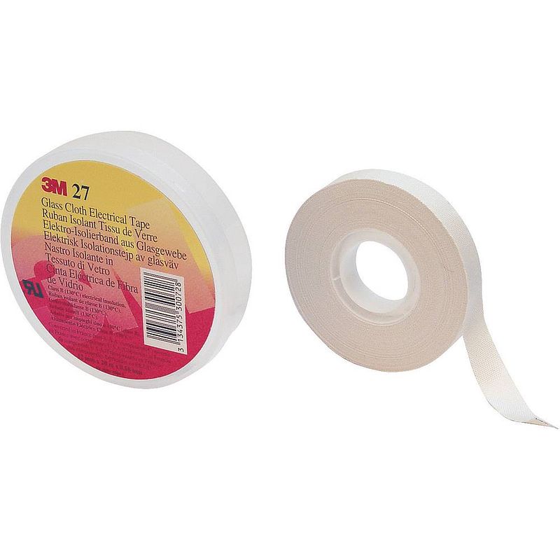 Foto van 3m scotch 27 scotch27u-12x20 textieltape scotch 27 wit (l x b) 20 m x 12 mm 1 stuk(s)