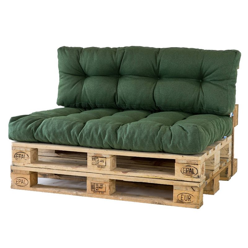 Foto van 2l home & garden palletkussenset metro olijf - 2 delige set