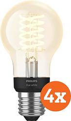 Foto van Philips hue filamentlamp white standaard e27 4-pack