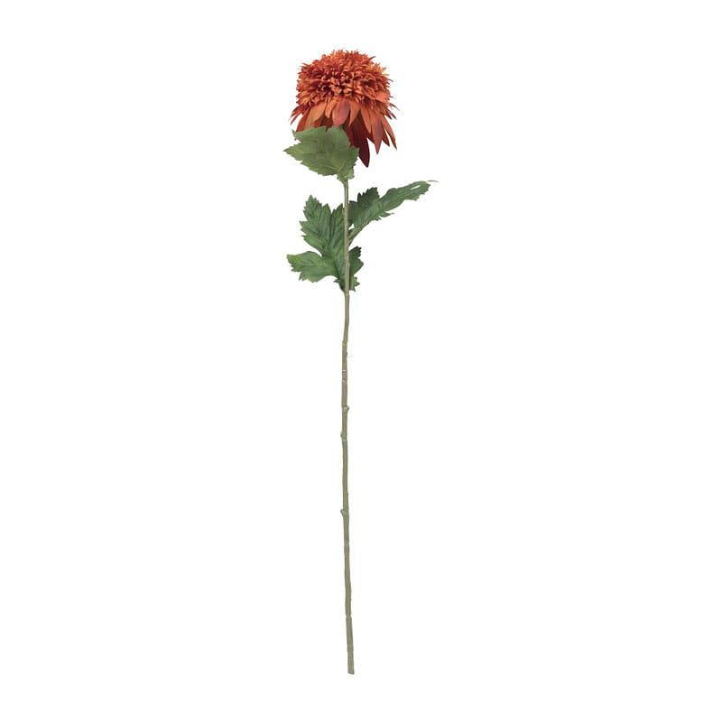 Foto van Kunstbloem chrysant groot - oranje - 73 cm