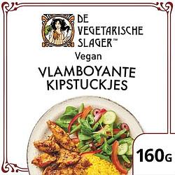 Foto van De vegetarische slager vlamboyante kipstuckjes vegan 160g bij jumbo