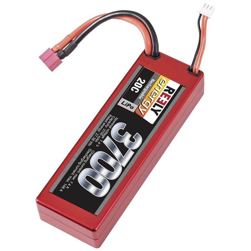 Foto van Reely lipo accupack 7.4 v 3700 mah aantal cellen: 2 20 c stick hardcase t-bussen