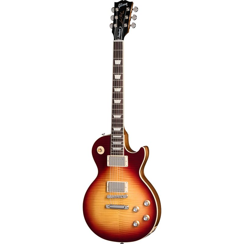 Foto van Gibson les paul standard 60s faded vintage bourbon burst elektrische gitaar met koffer