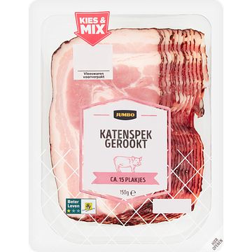 Foto van 2 voor € 4,50 | jumbo katenspek gerookt 150g aanbieding bij jumbo