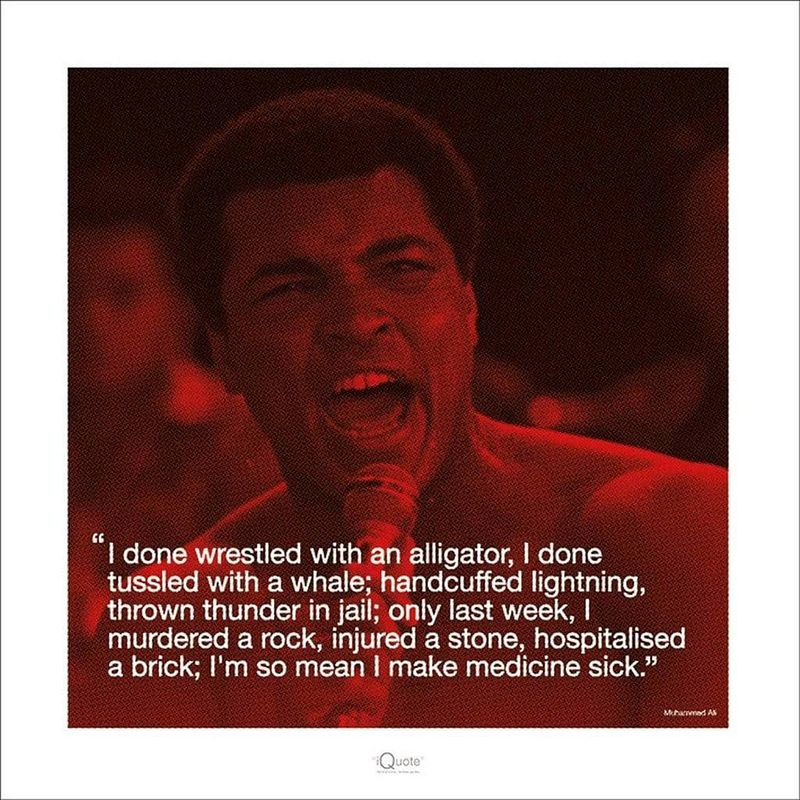 Foto van Pyramid muhammad ali iquote sick kunstdruk 40x40cm