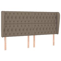 Foto van The living store hoofdbord bedombouw - 203 x 23 x 118/128 cm - taupe