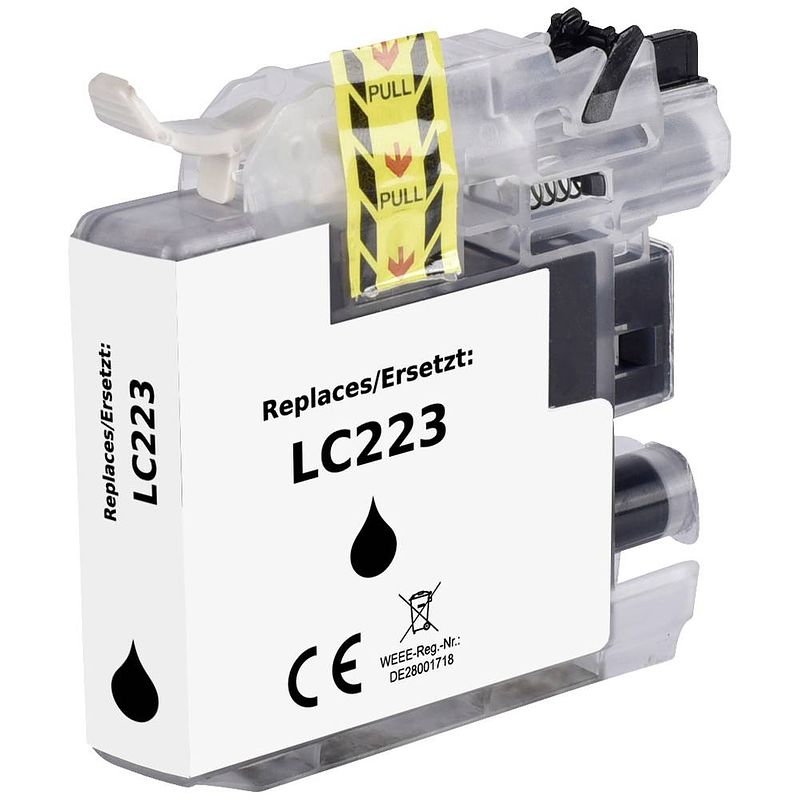 Foto van Renkforce inkt vervangt brother lc-223bk (lc223bk) compatibel zwart rf-5705476