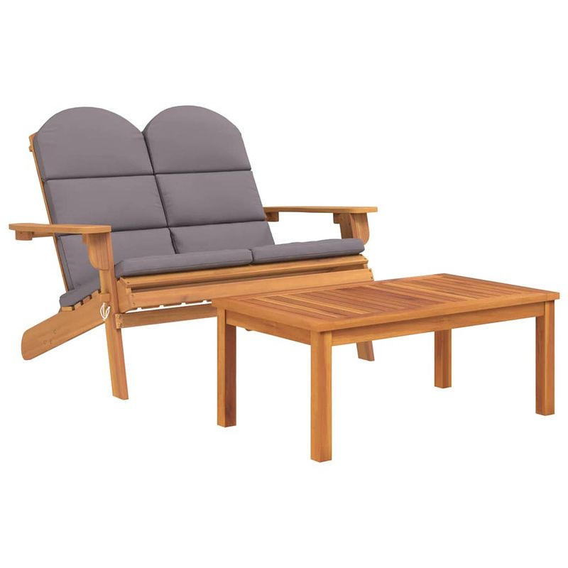 Foto van Vidaxl 2-delige loungeset adirondack massief acaciahout