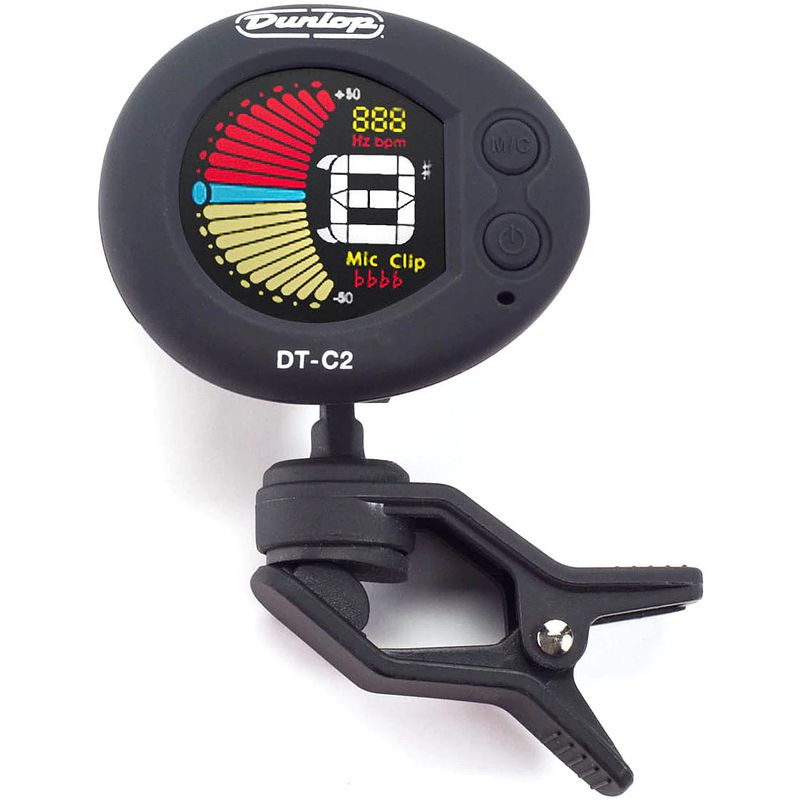 Foto van Dunlop dt-c2 deluxe chromatic tuner clip-on stemapparaat