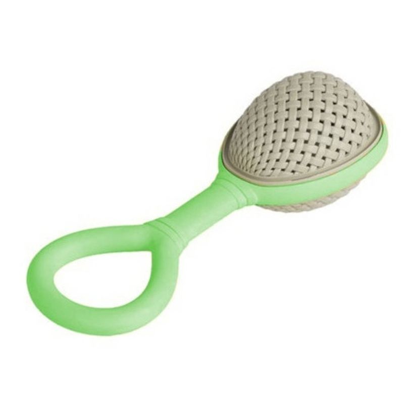 Foto van Taf toys rammelaar rattan rattle junior 14 cm lime